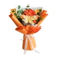 thumbnail image 1 of Ramo de flores de ganchillo de 45 cm, regalo de bendición eterna, decoración navideña artificial Amarillo, 1 of 9