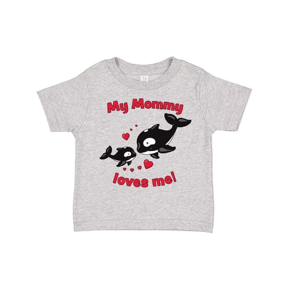 Inktastic My Mommy Loves Me Orca Baby Boys or Girls Toddler T-Shirt