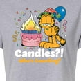 thumbnail image 3 of Garfield - Candles Who's Counting - Juniors Cropped Cotton Blend T-Shirt, 3 of 5