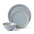 thumbnail image 4 of Oneida Entertain 365 12-Piece Artisanal Blue Stripe Stoneware Tableware Set (Service for 4), 4 of 7