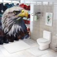 thumbnail image 7 of Orinice Bald Eagle Stars Flag Bathroom Decor Set with Hooks 100% Polyester Shower Curtain for Independence Day Home Bathrooms Decoration 60x72, 7 of 7