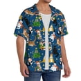 thumbnail image 2 of Xecao Different Cats Christmas Men's Casual Short-sleeved Shirt, a button-up collared shirt with a pocket-X-Large, 2 of 5