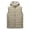 Khaki, variant on Mens Puffer Vest Winter Full Zipper Sleeveless Padded Jacket Gilets with Detachable Hooded Warm Outerwear Zip Up Pockets Vests