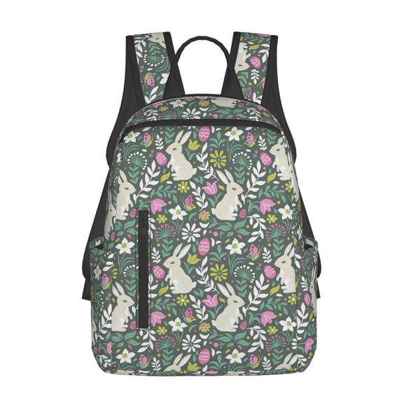 Easygdp Retro Bunny Floral para Easygdp Yak - Mochila Casual Ligera y Resistente para Viaje y Senderismo para Hombres y Mujeres