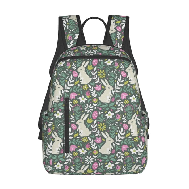 Easygdp Retro Bunny Floral para Easygdp Yak - Mochila Casual Ligera y Resistente para Viaje y Senderismo para Hombres y Mujeres