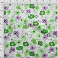 thumbnail image 4 of oneOone Cotton Poplin Light Green Fabric Floral Dress Material Fabric Print Fabric By The Yard 42 Inch Wide, 4 of 4