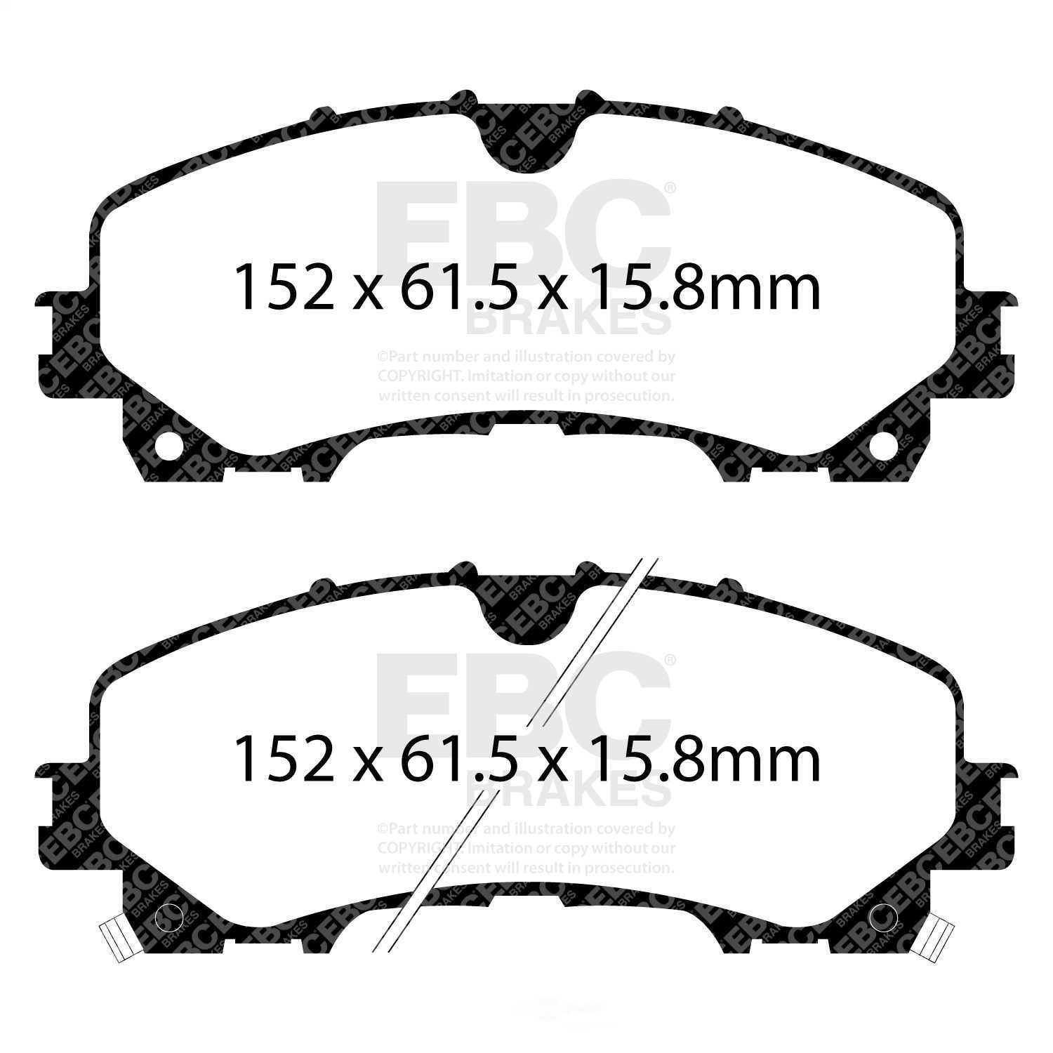 EBC Brakes Redstuff Premium Fast Street Pad For All Engine Sizes Fits select: 2014-2023 INFINITI Q50, 2019-2023 INFINITI QX50