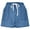 (Style 160)Light Blue, variant on EaskTriop Women's High Waisted Shorts Lightweight Wide Leg Drawstring Elastic Waist Comfy Faux Denim Look Summer Beach Lounge Shorts