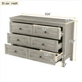 thumbnail image 5 of Xukmct Wooden 6 Drawer Dresser Storage Cabinet for Bedroom, Living Room, Gray, 5 of 9