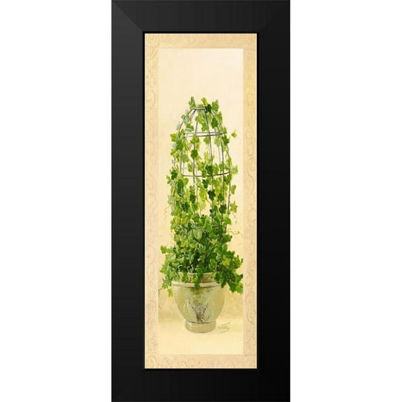 Welby 7x14 Black Modern Framed Museum Art Print Titled - Topiary Traversee I