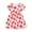 AB396 Watermelon Red, variant on Tisuna Toddler Baby Summer Dress For Girls Floral Print Short Sleeve Crew Neck Dresses Comfortable Stylish Little Girls Casual Wear Dress Dark Green Size 2-3 Years