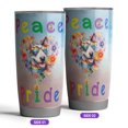 thumbnail image 2 of Peace Love Pride Bull Terrier with Rainbow Sunglasses LGBT LGBTQ+ 20oz Stainless Steel Tumbler Insulated Cup with Lid Bully Dog Lovers Gifts Idea - 01004, 2 of 5