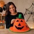 thumbnail image 7 of ZsaeSM Halloween Pumpkin Hat for Kids Funny Novelty Cute Hat with Wide Brim Performance Cosplay Cap for Trick or Treat Party, 7 of 7