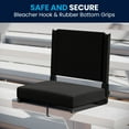 thumbnail image 3 of BizChair Set of 2 500 lb. Rated Lightweight Stadium Chair with Ultra-Padded Seat, Black, 3 of 14