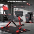 thumbnail image 3 of GIKPAL 8 Positions Multi-purpose Adjustable Weight Bench with Resistance Band,Foldable Workout Bench With Extended Headrest & Preacher Curl for Home Gym, 880lbs Capacity, 3 of 8