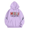 thumbnail image 4 of FYDUU Christmas Hoodies for Women Fashion Letter Print Hooded Sweatshirt Long Sleeve Pullover Casual Tops for Fall Winter Clothes, 4 of 4