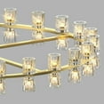 thumbnail image 5 of Resenkos 48" Gold Wagon Wheel Chandelier - Crystal Shade, 48-Light Modern Farmhouse Fixture for Dining/Kitchen/Entryways, Gold, 5 of 9