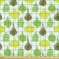 thumbnail image 2 of Ethnic Sofa Upholstery Fabric by the Yard, Garden Food Spices Vegetables Garlic Healthy Fresh Organic Ornamental, Decorative Fabric for DIY and Home Accents, Fawn Green and Yellow by Ambesonne, 2 of 5