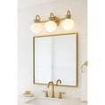 thumbnail image 6 of 85593LCB-SF Lark Lucy - 21W 3 LED Medium Bath Vanity-9.5 Inch Tall and 25 Inch Wide-Lacquered Brass/Sea Foam Finish, 6 of 8