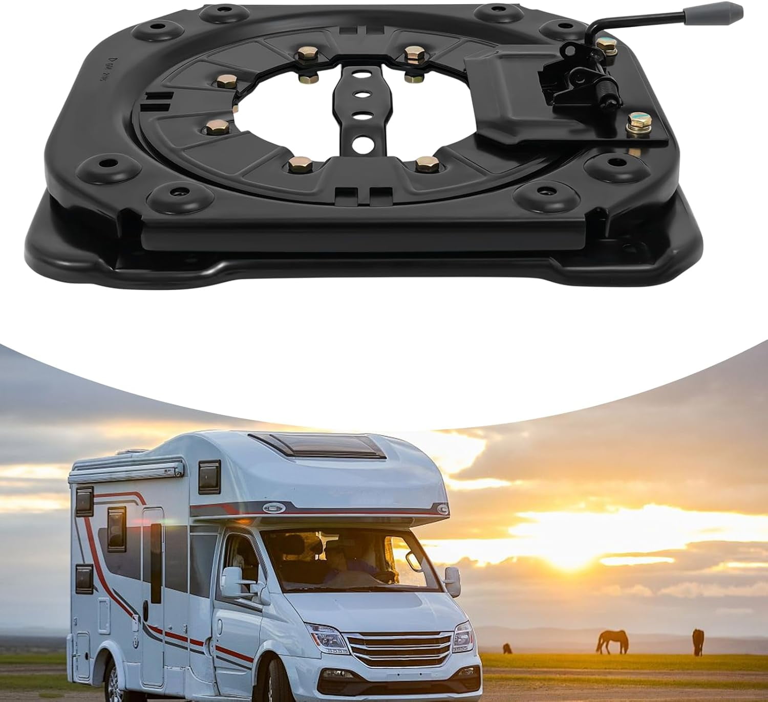 Seat Swivel Base Heavy Duty Seat Swivel Base 360 Degree Rotatable for Van Motorhome Bus Engineering Modified Vehicles