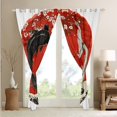 thumbnail image 3 of Gossip Koi Fish Window Curtains 42"Wx90"L Japanese Style Ukiyo-E Curtains & Drapes Floral Ocean Waves Japanese 30%-50% Blackout Curtains Men Women Cherry Blossom Curtains 2 Panels, 3 of 6