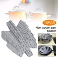thumbnail image 2 of 15PCS Pot Protection Mats Heat Resistance Anti-slip Stacking Protection for Pans Pots and Bowls, 2 of 9