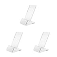 thumbnail image 3 of crativent Acrylic Cellphone Rack Tabletop Support Racks Storage Holders Display Stand Transparent 100*70*58mm 3Set, 3 of 6