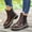 Brown, variant on KEVCHE Women's Slip on Ankle Boots, Fall Winter Chelsea Platform Short Boots with Breathable Lining and Cushion Sole, Comfortable Boots for Daily Leisure Wear
