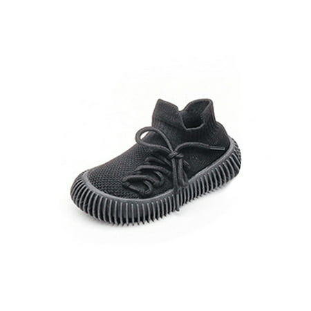 

Fangasis Girls Boys Sock Sneakers Comfort Flats Lace Up Running Shoes Womens Mens Walking Shoe School Fashion Slip On Black 4C