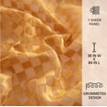 thumbnail image 2 of Urban Shop 38" x 84" Sheer Light-Filtering Single Curtain Panel, Gold Colorblock, 2 of 8