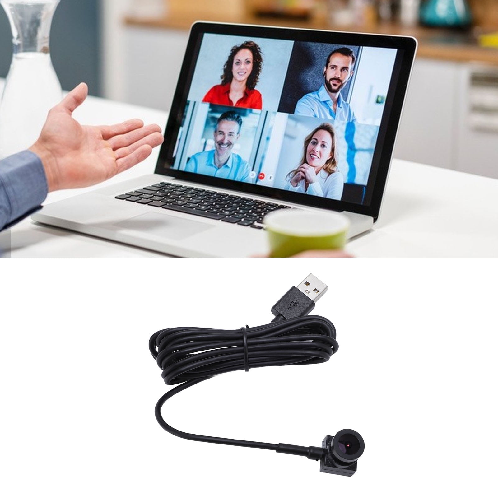 Eye Center Webcam 1080P 2MP HD Pixels Built in Microphone Compact USB Computer Eye Contacting Webcam for Laptop