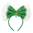 thumbnail image 1 of Tête de la Saint-Patrick Fête Festival Tête Verte Tête Colorée Rayée avec Pompon, 1 of 5