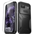 thumbnail image 1 of KOMI for Google Pixel 8a Case with 1 Screen Protector, Built-in Slide Camera Cover, Military Grade Drop Protection, Heavy Duty Rugged Shockproof Protective Phone Cover, Black, 1 of 5