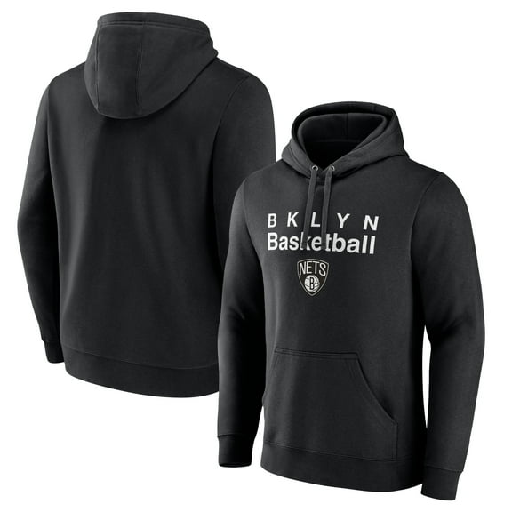 Men's Black Brooklyn Nets Pick & Roll Coverage Pullover Hoodie