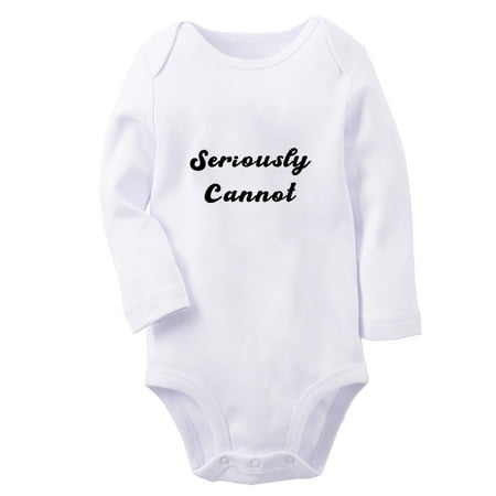 

Seriously Cannot Funny Rompers Newborn Baby Unisex Bodysuits Infant Jumpsuits Toddler 0-12 Months Kids Long Sleeves Oufits (White 6-12 Months)