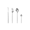 thumbnail image 2 of Juego de Cubiertos de Acero Inoxidable 4 Piezas – Set de Cuchillo, Tenedor, Cuchara, Cubiertos, Dorado o Plateado, Utensilios Ergonómicos para Cena de Bistec Occidental para Hogar, Hotel, Restaurante, 2 of 6