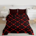 thumbnail image 2 of Manfei Romantic Couple Lover 3 Pieces Queen Comforter Set for Female Men Teens,Red Love Heart Print Ultra Soft Bedding Sets,Valentine's Day Bedding Comforter Set,Ultra Soft Home Decor, 2 of 8