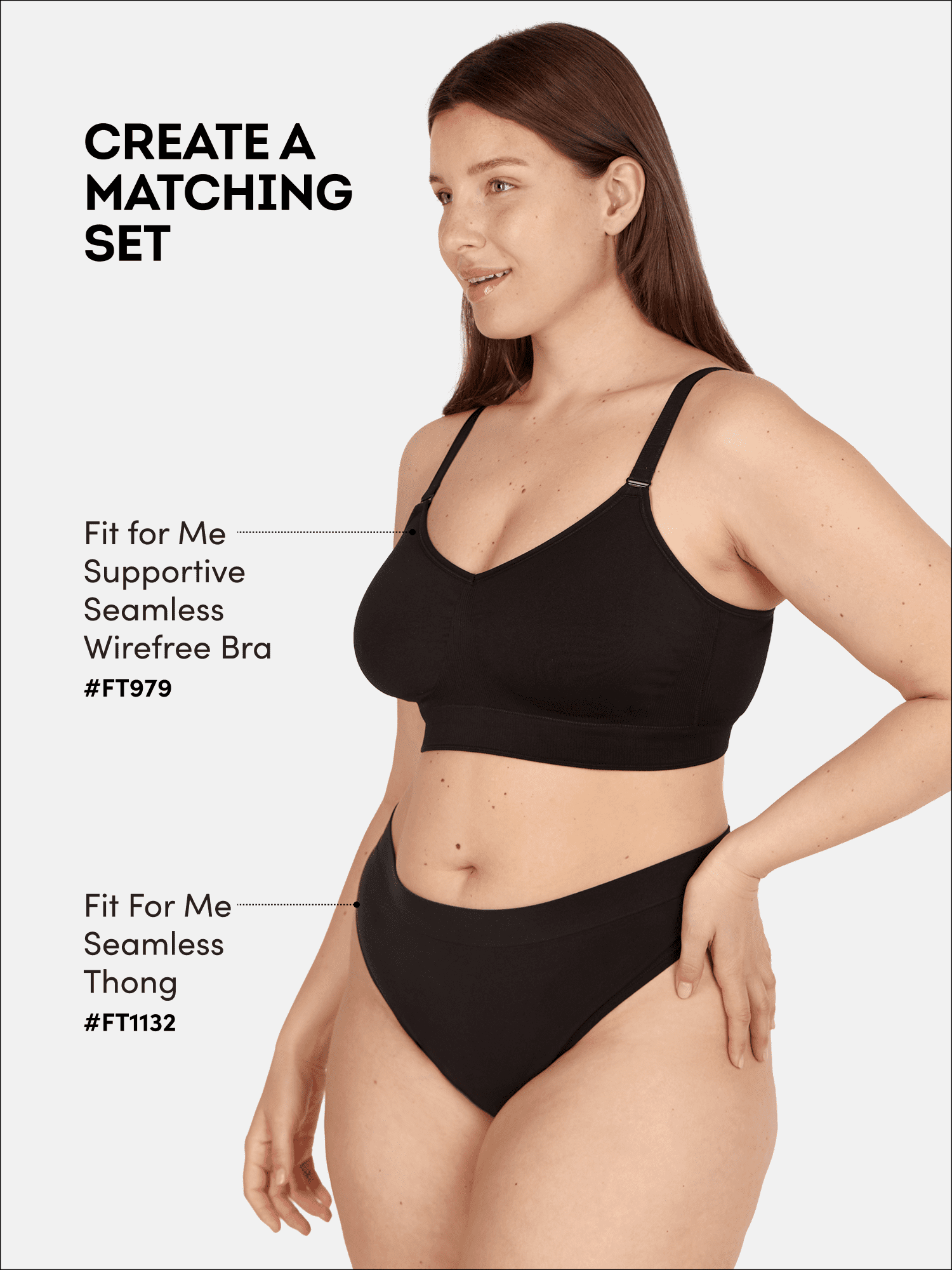 Fit for Me by Fruit of the Loom Women's Plus Size Seamless Thong, 2-Pack, Sizes 1X-4X