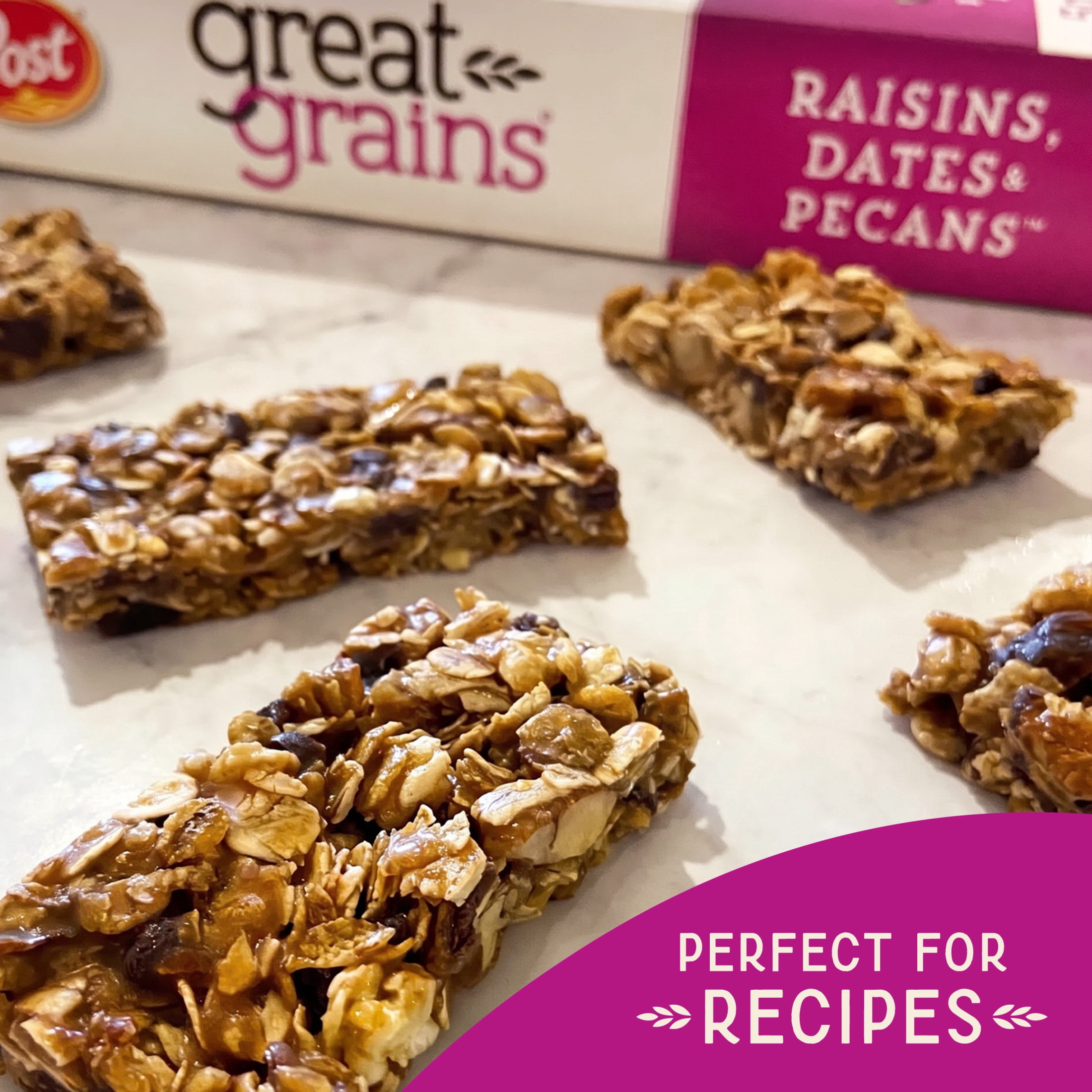 Post Great Grains Crunchy Pecan Breakfast Cereal, Non GMO, Heart Healthy, Low Fat, Whole Grain, 19oz