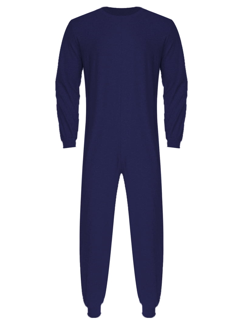 Hansber Back Zip Long Sleeve Jumpsuit Adaptive Clothing for Adult