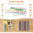 thumbnail image 2 of shiyou-Plastic Pencil Box with Snap-tight Lid, Large Capacity Hard Pencil Case Containers, Stackable Craft Pen Holder Clear Desk Drawer organizer and Storage for Art Supply, Office, 2 Pack, 2 of 4