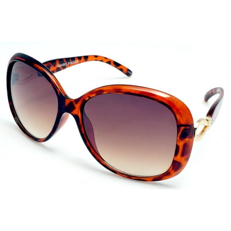 Tortoise Shell Mix - Women's Oversized Butterfly Retro Fashion Sunglasses - Jackie O - Tortoise Shell