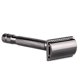 thumbnail image 2 of Máquina de afeitar de seguridad de doble filo para hombres, con soporte recto para afeitadora de rostro para hombres, color negro, 2 of 5