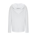 thumbnail image 3 of Waffle Knit Hoodies for Women - Women's Loose V Neck Solid Color Pullover Casual Drawstring Sweatshirt Tops, 3 of 5