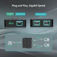 thumbnail image 2 of VIVA - Gigabit Ethernet Splitter 1 To 2 Devices Simultaneously Networking 1000Mbps High, 2 of 2