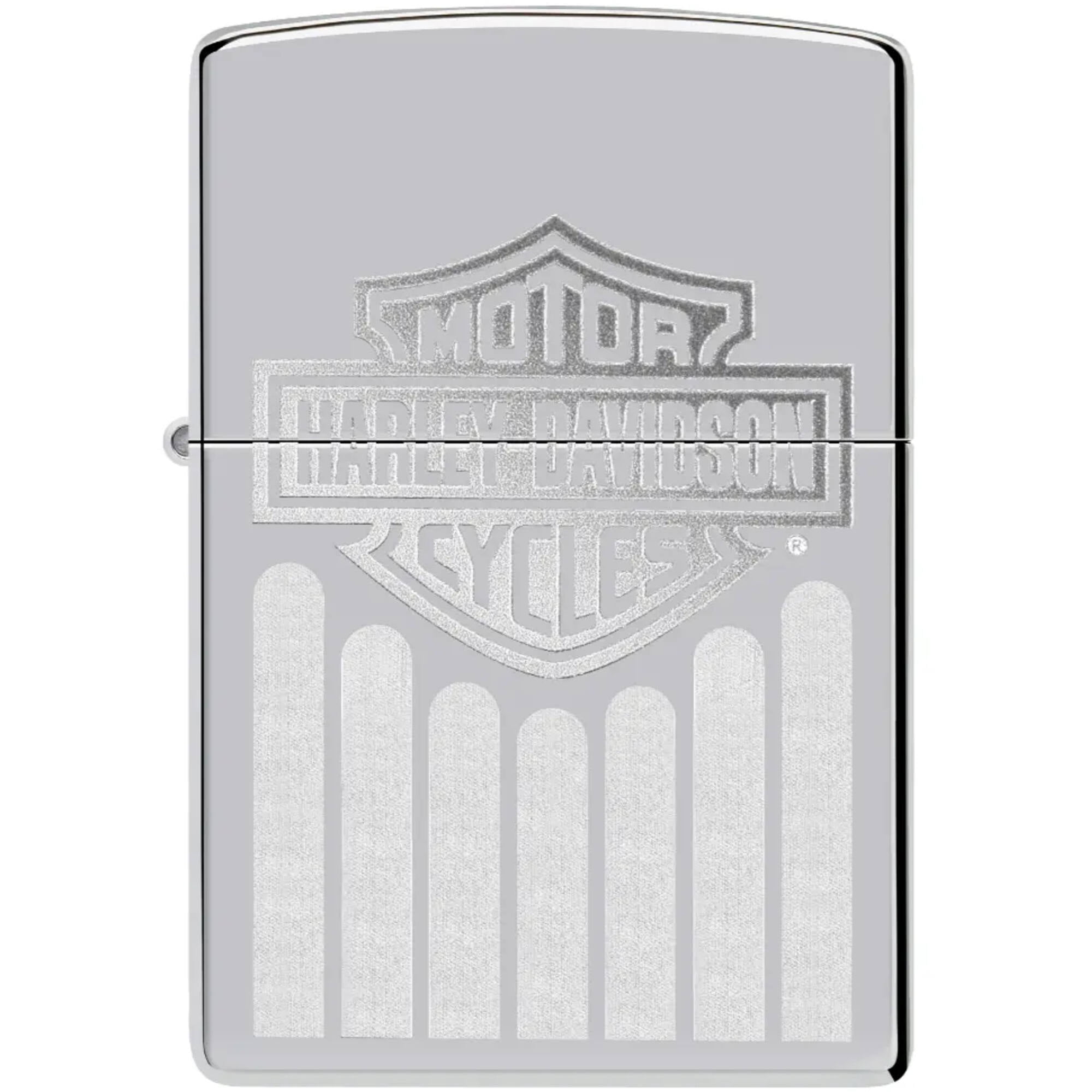 Zippo 48993 Harley Davidson Logo Brushed Chrome Windproof Lighter