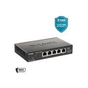 D-Link DGS 1100-05PDV2 - Switch - smart - 5 x 10/100/1000 (2 PoE) - desktop - PoE (18 W)