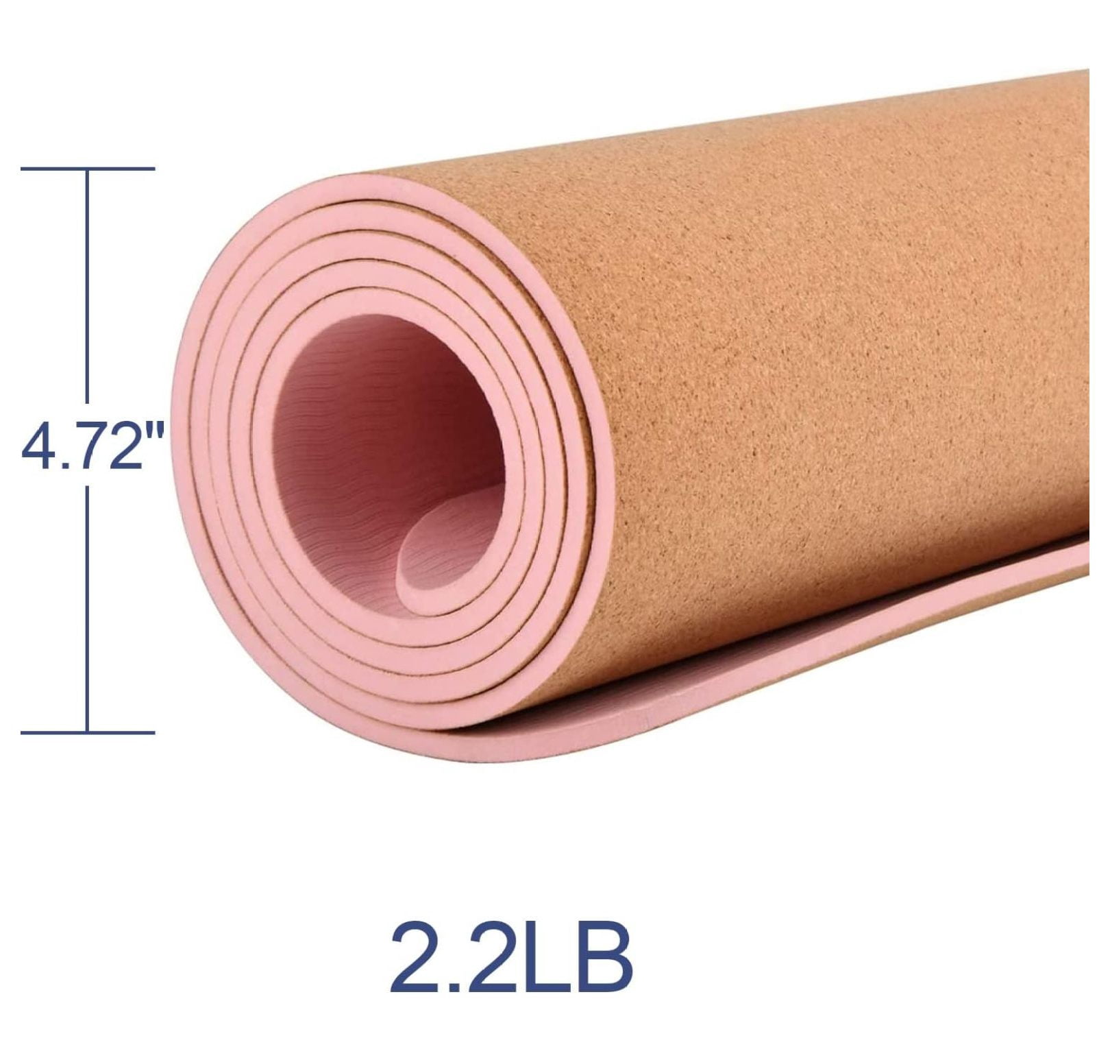 Cork Yoga Mat 6mm Thick - Non Slip Yoga Mat for Hot Yoga & Pilates