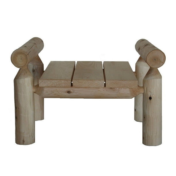 Lakeland Mills Cedar Log Patio Lounge Chair Set of 2 with Ottoman Walmart Business Supplies