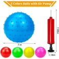 thumbnail image 2 of 8 Pack Knobby Sensory Balls for Toddlers 1-3, Bouncy Balls for Indoor Outdoor Sport Toys Beach Ball with Pump, 2 of 7